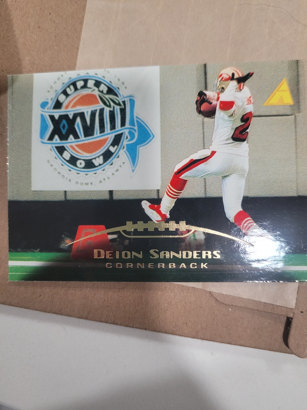 NFL Deion Sanders 1995 Cornerback Collectible Card - White & Red Uniform